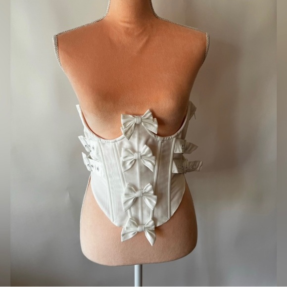 Sugar Thrillz Tops - DollsKill bow under bust corset top